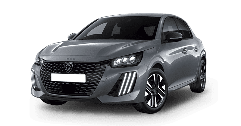 Renting Peugeot 208Allure Gasolina 100 S&S 6 Vel. Man Gris Selenium Sin Entrada
