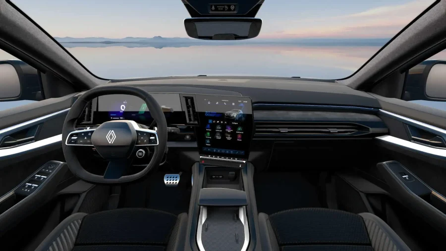 Renting Renault EspaceE-Tech Full Hybrid Esp. Alpine Blanco Nacarado, Gris Baltico Sin Entrada
