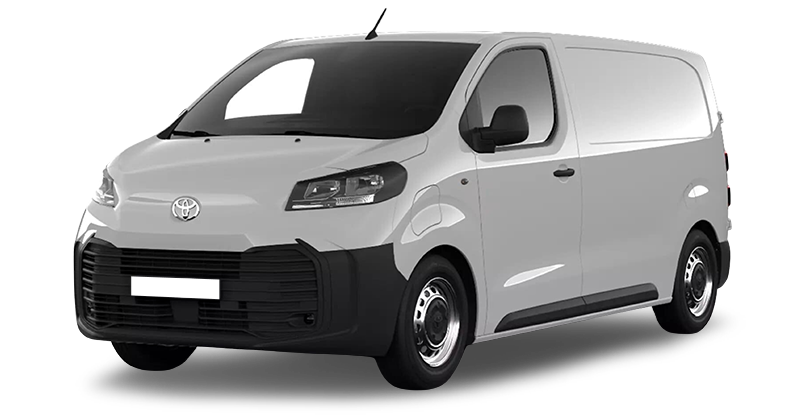 Renting Toyota ProaceVAN EV L1 GX PLUS 75 kWh Blanco Polar Sin Entrada