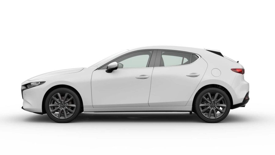 Renting Mazda 32.5L e-SYACTIV G MHEV 6AT CENTRE-LINE Artic White, Soul Red Crystal Sin Entrada