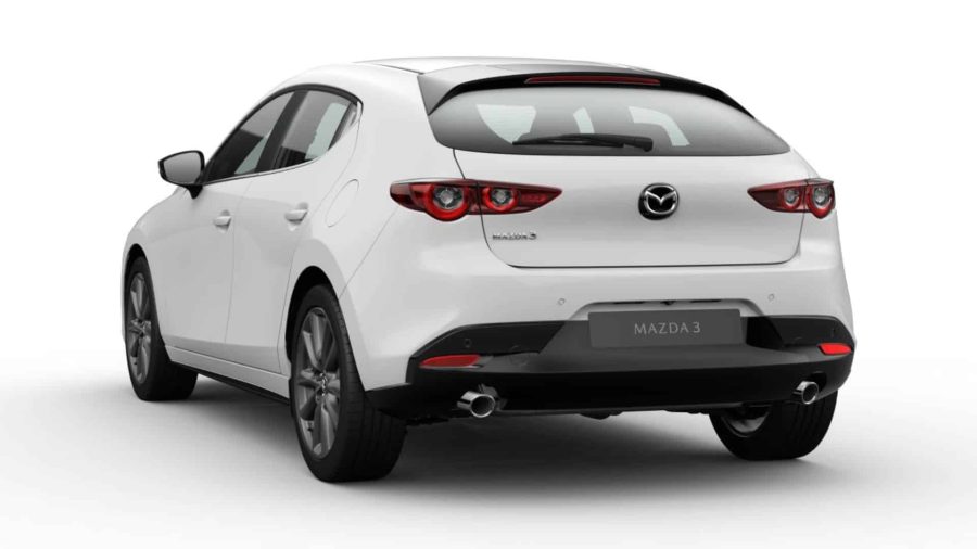 Renting Mazda 32.5L e-SYACTIV G MHEV 6AT CENTRE-LINE Artic White, Soul Red Crystal Sin Entrada