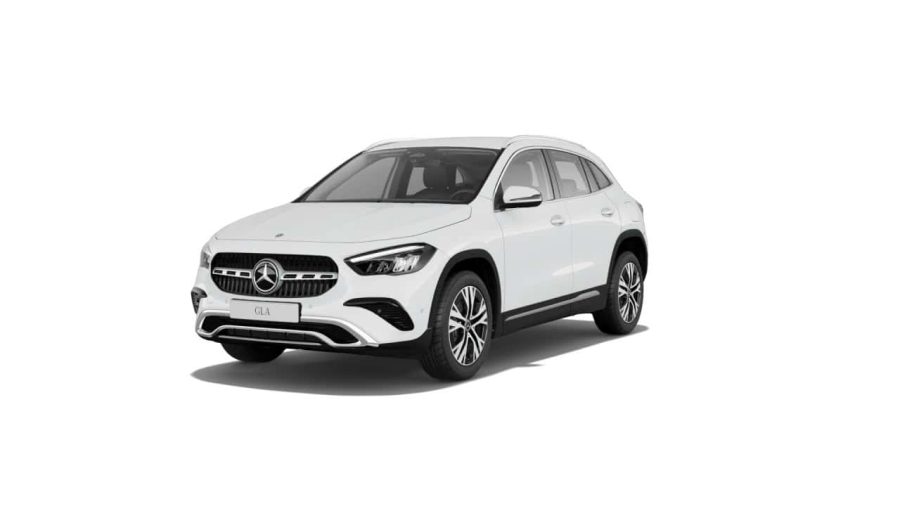Renting Mercedes Benz GLA200d Blanco Polar, Plata High-tech, Negro Cosmos Sin Entrada