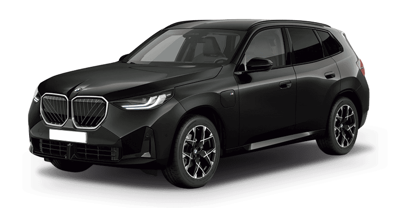 Renting BMW X330e xDrive M Sport Black Sapphire, Arctic Race Blue Sin Entrada