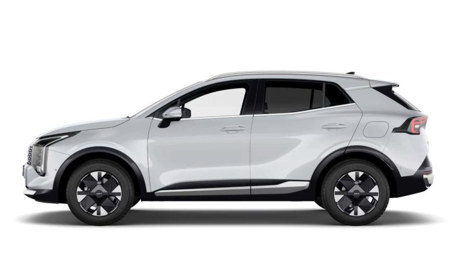 Renting Kia Sportage1.6 T-GDi HEV Drive 4×2 Deluxe White, Lunar Silver, Dark Penta Metal Sin Entrada