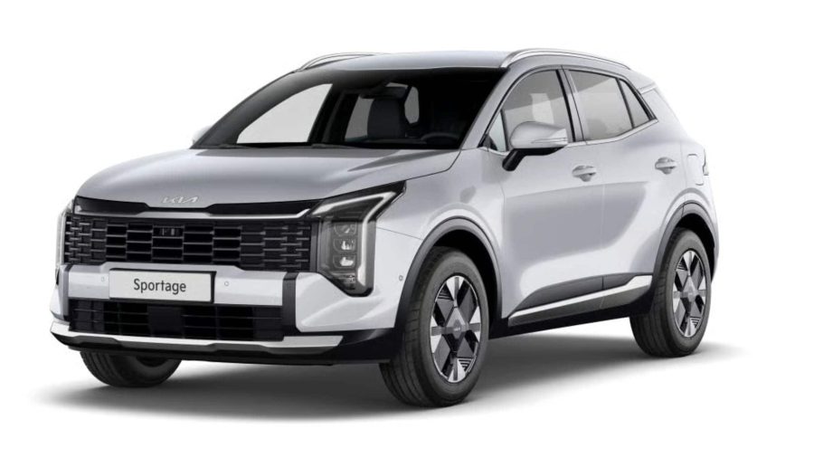 Renting Kia Sportage1.6 T-GDi HEV Drive 4×2 Deluxe White, Lunar Silver, Dark Penta Metal Sin Entrada