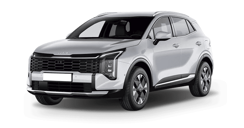 Renting 1.6 T-GDi HEV Drive 4×2 Deluxe White, Lunar Silver, Dark Penta Metal Sin Entrada