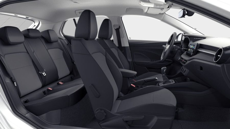 Renting Skoda Fabia1.0 TSI DSG Selection Blanco Luna, Gris Graphite Sin Entrada