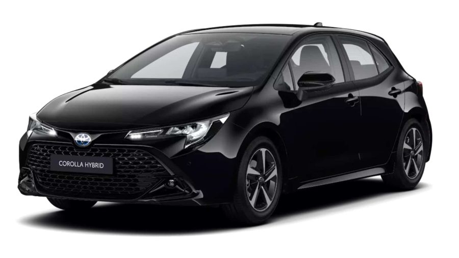 Renting Toyota CorollaHybrid 140 e-CVT 5P Active Negro Azabache Sin Entrada