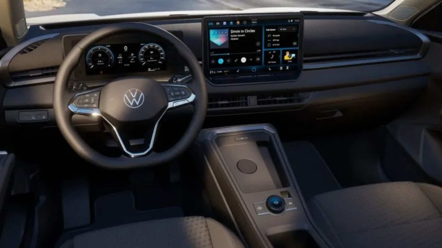 Renting Volkswagen T-RocMATCH 1.5 eTSI 85kW DSG Blanco Punto, Gris Lobo Sin Entrada