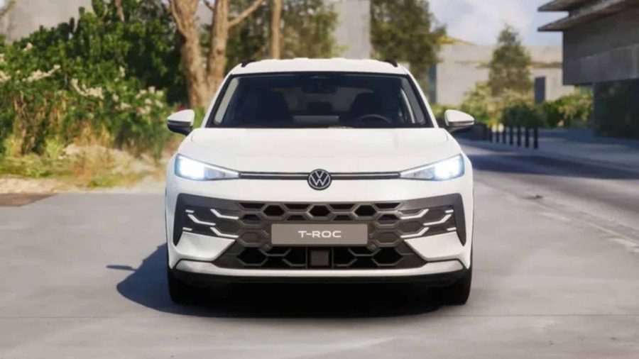 Renting Volkswagen T-RocMATCH 1.5 eTSI 85kW DSG Blanco Punto, Gris Lobo Sin Entrada
