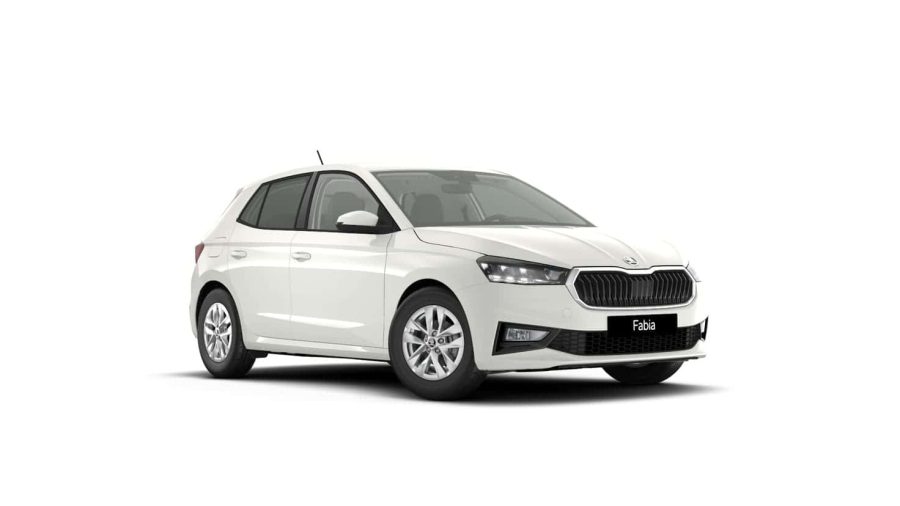 Renting Skoda Fabia1.0 MPI Selection Azul, Blanco Sin Entrada