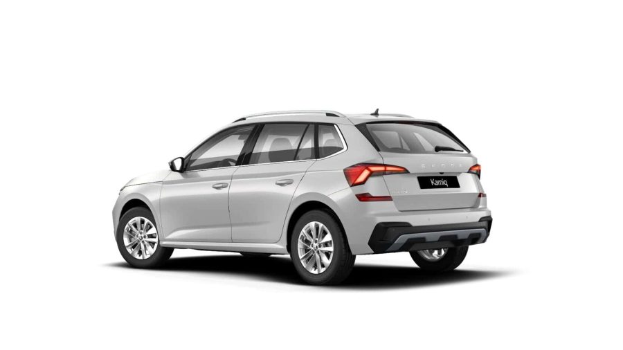 Renting Skoda Kamiq1.5 TSI DSG Selection Blanco Luna, Plata Brillante, Gris Graphite Sin Entrada