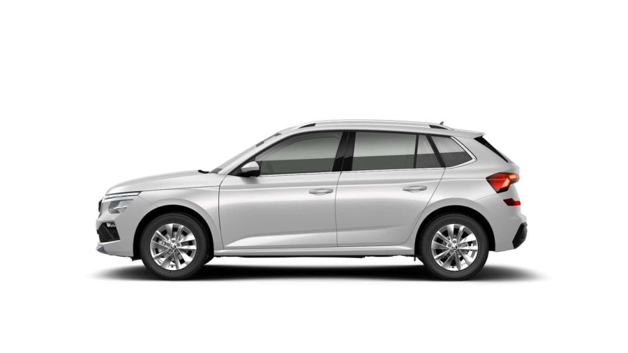 Renting Skoda Kamiq1.5 TSI DSG Selection Blanco Luna, Plata Brillante, Gris Graphite Sin Entrada
