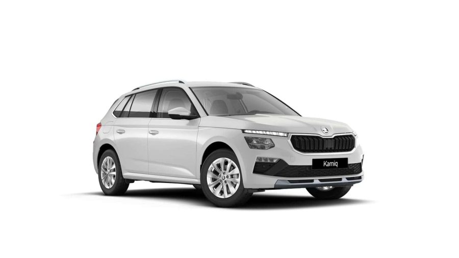 Renting Skoda Kamiq1.5 TSI DSG Selection Blanco Luna, Plata Brillante, Gris Graphite Sin Entrada