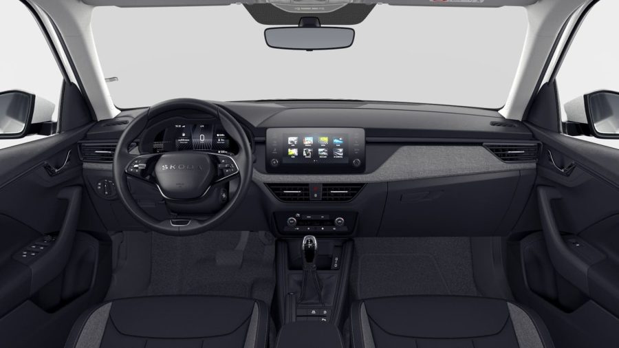Renting Skoda Kamiq1.5 TSI DSG Selection Blanco Luna, Plata Brillante, Gris Graphite Sin Entrada